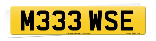 Registration number M333 WSE